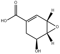 7-Oxabicyclo[4.1.0]hept-2-ene-3-carboxylicacid,5-hydroxy-,(1S,5S,6R)-(9CI) Struktur
