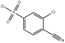 3-氯-4-氰基苯-1-磺酰氯化 结构式