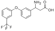 3-AMINO-3-(3-[3-(TRIFLUOROMETHYL)PHENOXY]PHENYL)PROPANOIC ACID Structure