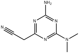 2-(4-氨基-6-二甲基氨基-1,3,5-三嗪-2-基)乙烷腈,21320-38-7,结构式