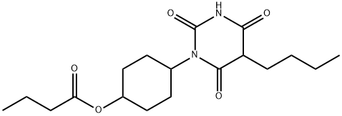 21330-96-1 Butanoic acid 4-(hexahydro-5-butyl-2,4,6-trioxopyrimidin-1-yl)cyclohexyl ester