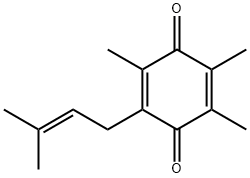 2,3,5-Trimethyl-6-(3-methyl-2-butenyl)-p-benzoquinone 结构式