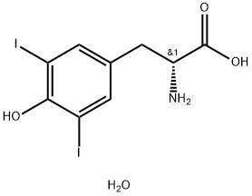 H-D-TYR(3,5-I2)-OH H2O 化学構造式