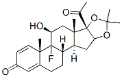 9-fluoro-11beta-hydroxy-16alpha,17-(isopropylidenedioxy)pregna-1,4-diene-3,20-dione  Structure