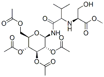 L-Serine, N-[2-methyl-1-[[(2,3,4,6-tetra-O-acetyl-beta-D-glucopyranosyl)amino]carbonyl]propyl]-, methyl ester (9CI) 结构式