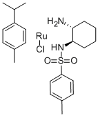 氯(对甲基异丙基苯基)-N-(P-甲苯磺酰基)-(R,R)-1,2-环己二胺钌(I) 结构式