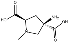 2,4-Pyrrolidinedicarboxylicacid,4-amino-1-methyl-,(2R,4R)-(9CI) 结构式