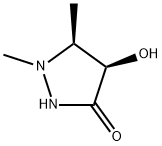 3-Pyrazolidinone,4-hydroxy-1,5-dimethyl-,(4R,5S)-(9CI) Struktur