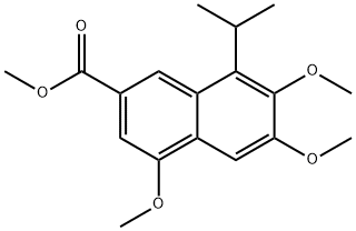 2-Naphthalenecarboxylic acid, 4,6,7-triMethoxy-8-(1-Methylethyl)-, Methyl ester 化学構造式