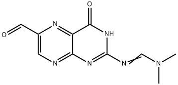 Methanimidamide, N'-(6-formyl-3,4-dihydro-4-oxo-2-pteridinyl)-N,N-dimethyl- 化学構造式