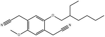 2-(2-乙基己氧基)-5-甲氧基-1,4-苯二乙腈, 213749-91-8, 结构式