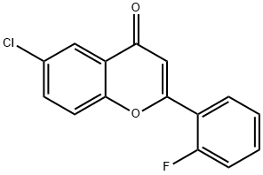 6-CHLORO-2-(2-FLUOROPHENYL)-4H-CHROMEN-4-ONE 结构式