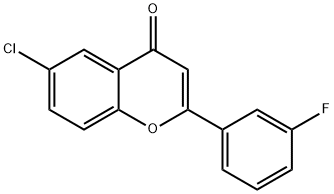 6-chloro-2-(3-fluorophenyl)-4H-chromen-4-one 结构式