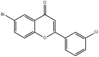 6-BROMO-2-(3-CHLOROPHENYL)-4H-CHROMEN-4-ONE,213894-77-0,结构式