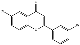 2-(3-BROMOPHENYL)-6-CHLORO-4H-CHROMEN-4-ONE Structure