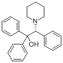 (R)-2-哌啶基-1,1,2-三苯基乙醇 结构式