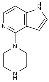 1H-Pyrrolo[3,2-c]pyridine, 4-(1-piperazinyl)- 结构式