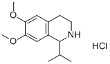 1,2,3,4-TETRAHYDRO-1-ISOPROPYL-6,7-DIMETHOXYISOQUINOLINE HYDROCHLORIDE,214046-76-1,结构式