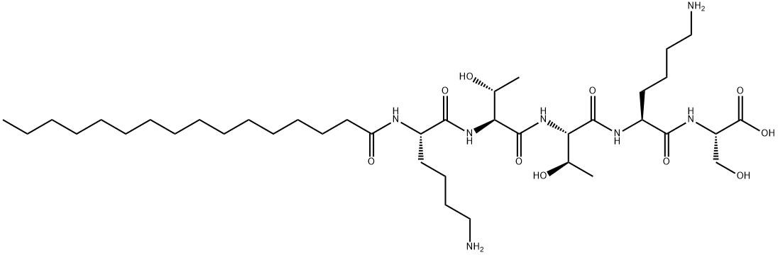 パルミトイルペンタペプチド-4 化学構造式