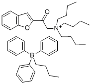 N-(2-ACETYLBENZO[B]FURAN)-N,N,N-TRIBUTYLAMMONIUM BUTYLTRIPHENYLBORATE,214074-80-3,结构式