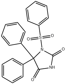 5,5-Diphenyl-1-phenylsulfonylhydantoin 结构式