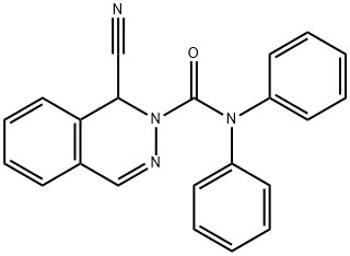 1-Cyano-N,N-diphenyl-2(1H)-phthalazinecarboxamide 结构式