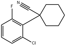 1-(2-CHLORO-6-FLUOROPHENYL)CYCLOHEXANECARBONITRILE, 97, 214262-95-0, 结构式