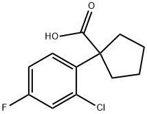 1-(2-CHLORO-4-FLUOROPHENYL)CYCLOPENTANECARBOXYLIC ACID, 98 Struktur