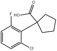 1-(2-氯-6-氟苯基)环戊烷甲酸, 214263-03-3, 结构式