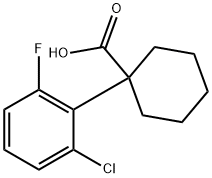 1-(2-氯-6-氟苯基)环己烷羧酸,214263-04-4,结构式