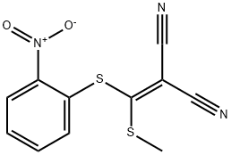 2-[(Methylthio)(2-nitrophenylthio)methylene]-malononitrile 结构式