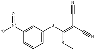 2-[(Methylthio)(3-nitrophenylthio)methylene]-malononitrile Structure