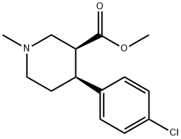 (3S,4S)-4-(4-氯苯基)-1-甲基-3-哌啶羧酸甲酯, 214335-16-7, 结构式