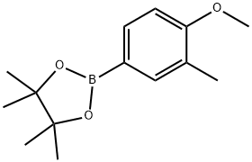 2-(4-甲氧基-3-甲基苯基)-4,4,5,5-四甲基-1,3,2-二氧硼杂环戊烷 结构式