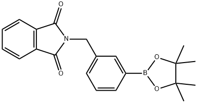 2-(3-(4,4,5,5-四甲基-1,3,2-二氧硼杂环戊烷-2-基)苄基)异吲哚啉-1,3-二酮 结构式