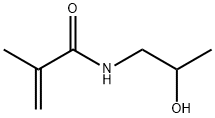 N-(2-ヒドロキシプロピル)-2-メチルプロパ-2-エンアミド 化学構造式