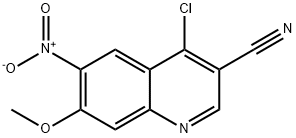 4-Chloro-7-methoxy-6-nitro-quinoline-3-carbonitrile Structure