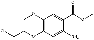 2-氨基-4-(2-氯乙氧基)-5-甲氧基苯甲酸甲酯,214470-60-7,结构式