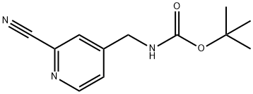 4-[(tert-butoxycarbonylamino)methyl]-2-cyanopyridine Struktur