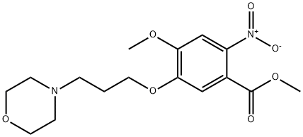 4-甲氧基-3-(3-吗啉丙氧基)-2-硝基苯甲酸甲酯, 214472-37-4, 结构式