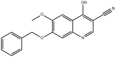 3-Quinolinecarbonitrile, 4-hydroxy-6-Methoxy-7-(phenylMethoxy)- Struktur