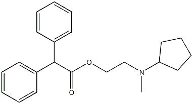 ジフェニル酢酸2-(シクロペンチルメチルアミノ)エチル 化学構造式