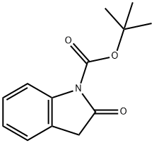 2-氧代吲哚啉-1-甲酸叔丁酯,214610-10-3,结构式