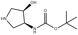 (3S,4R)-4-羟基-3-(N-BOC-氨基)-吡咯烷 结构式