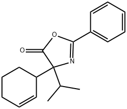5(4H)-Oxazolone,  4-(2-cyclohexen-1-yl)-4-(1-methylethyl)-2-phenyl- 结构式