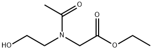 Glycine,  N-acetyl-N-(2-hydroxyethyl)-,  ethyl  ester 结构式