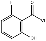2-フルオロ-6-ヒドロキシベンゾイルクロリド 化学構造式
