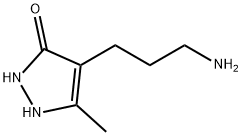 3H-Pyrazol-3-one,  4-(3-aminopropyl)-1,2-dihydro-5-methyl- 结构式