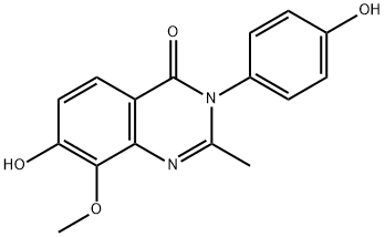 4(3H)-Quinazolinone,  7-hydroxy-3-(4-hydroxyphenyl)-8-methoxy-2-methyl-,214845-93-9,结构式