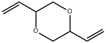 2,5-ジビニル-1,4-ジオキサン 化学構造式